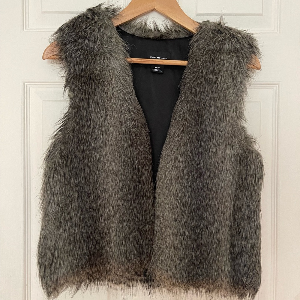 Club Monaco faux fur vest